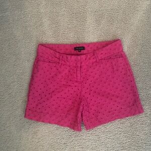The Limited - Pink Cotton Blend Eyelet Shorts